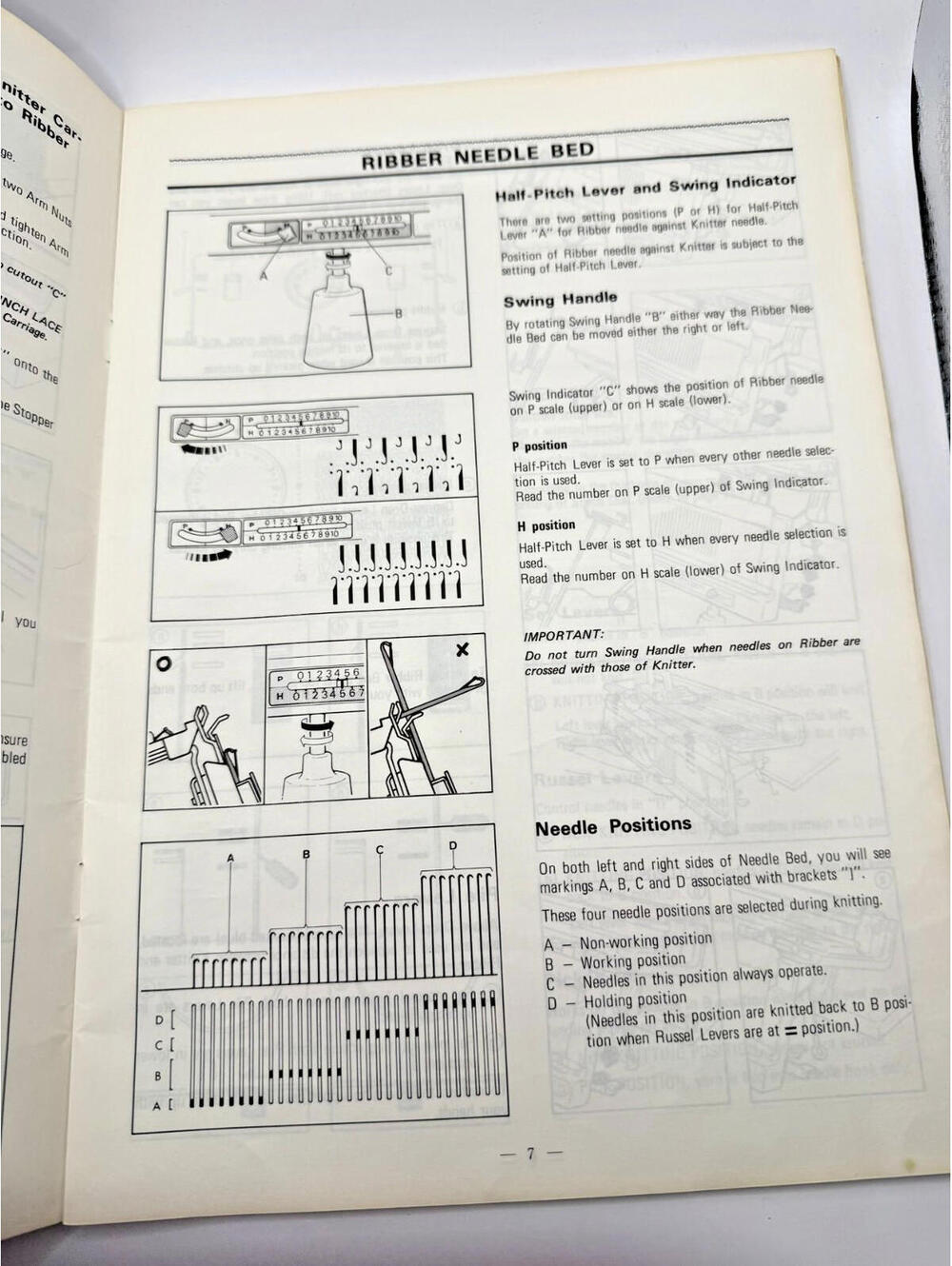 Singer Knitting Machine Ribber SRP-50 Instruction Manual + Part 2 Pattern Book - Picture 3 of 7